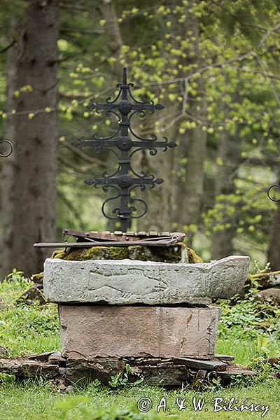 Beniowa, cerkwisko, ołtarz z rybą, Bieszczady