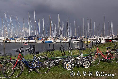 port w Vitte na wyspie Hiddensee, Bałtyk, Mecklenburg-Vorpommern, Niemcy