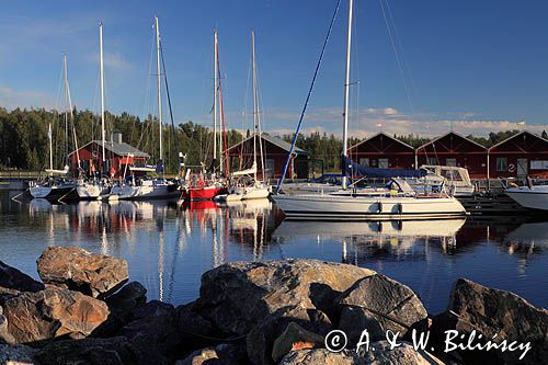 port na wyspie Junkon, Archipelag Lulea, Szwecja, Zatoka Botnicka